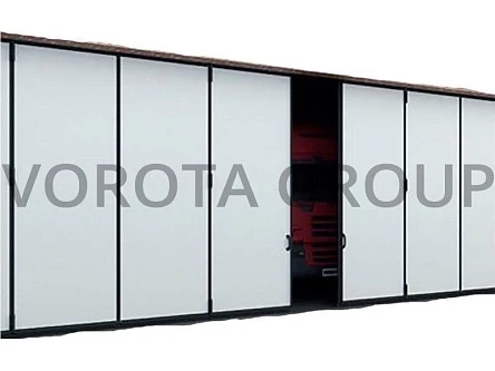 Промышленные ворота складные откатные Doorhan