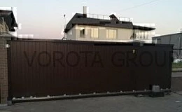 Ворота откатные сэндвич панель